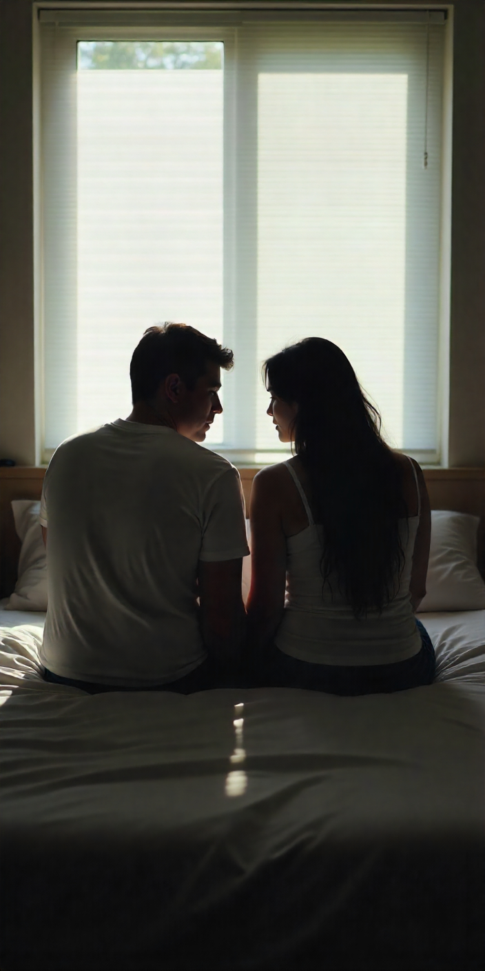 When desire turns silent - couple sitting apart